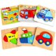 thumbnail image 1 of Puzzles de madera Montessori Juguetes educativos para niños pequeños Afortunado Sencillez, 1 of 5