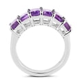 thumbnail image 2 of Genuine Octagon Amethyst Ring in Sterling Silver - Size 6.00, 2 of 3