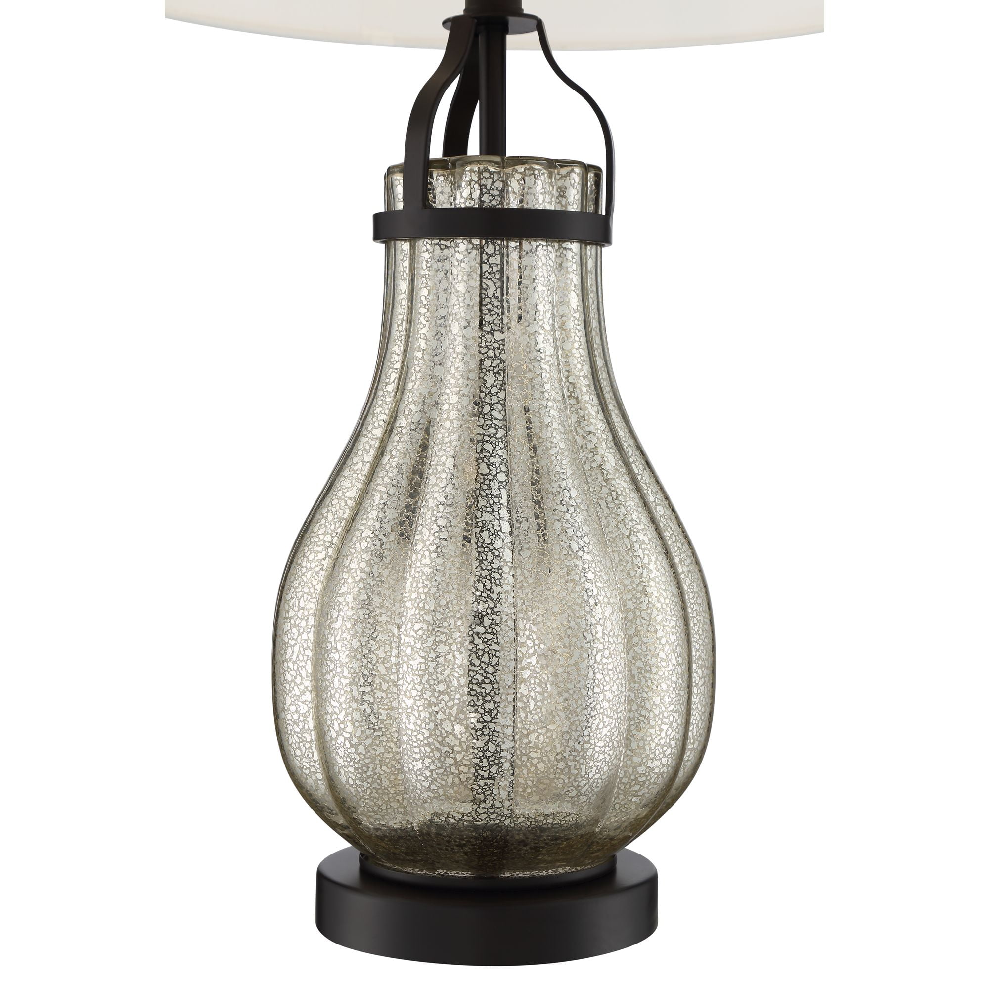 Franklin Iron Works Arian 27 1/2" Tall Modern Table Lamps Set of 2 Oil Rubbed Bronze Finish Metal Mercury Glass Living Room