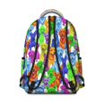 thumbnail image 3 of Colorful Dog Breeds White Pattern Backpack for School, Cute School Bag with Adjustable Shoulder Straps and Padded Back, 15.3"x11"x7.1", 3 of 5