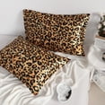 thumbnail image 4 of Super Soft Satin Pillowcase Set of 2, Hair-friendly Satin Pillow Case with Envelope Closure, Standard Size, 20 x 26 inches, Yellow Leopard, 4 of 7