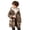Brown, variant on Ruyang Toddler Boys Plaid Hooded Coat Button Long Sleeve Jacket Sherpa Lined Warm Mid Length Overcoat Kids Winter Outerwear