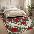 thumbnail image 3 of ODIKA Circle Vine Semi Traditional Scrollwork Motif Semicircle Cookies Non-Slip Chair-Friendly for Dining Room, Large Office, Lounge, 3 of 7