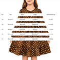 thumbnail image 3 of EnJoCho Girls Long Sleeve Dress Polka-Dot A Line Midi Dress Puff Sleeve Bow Front Ruffle Hem Casual Fall Winter Party School Dress for Kids Teen Girls, 3 of 6