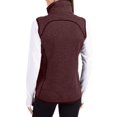 thumbnail image 2 of Women's Cutter & Buck Maroon Arizona State Sun Devils Mainsail Sweater-Knit Full-Zip Asymmetrical Vest, 2 of 2