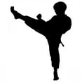 thumbnail image 2 of Boy Karate Kick Silhouette Wall Decal by Wallmonkeys Peel and Stick Graphic (18 in H x 14 in W) WM187003, 2 of 4