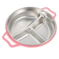 thumbnail image 1 of EeaseCA 1 Pce Assiette en Acier Inoxydable pour Enfants Assiette de Nourriture Assiette de Rangement pour Aliments Ménagers, 1 of 7