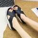 thumbnail image 4 of Verano Color sólido Suave antideslizante Mujer Cuña Columpio Zapato Mujer Zapato Flip Flop Wmkox8yii  shjk2033, 4 of 6