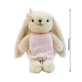 thumbnail image 2 of 10.62" Easter Bunny Stuffed Animals with Clothes & Bow tie,Safe Material Soft Washable Stuffed Bunny,Cute Plush Toy Rabbit Easter Decoration Birthday Gift for Boys and Girls E8, 2 of 4