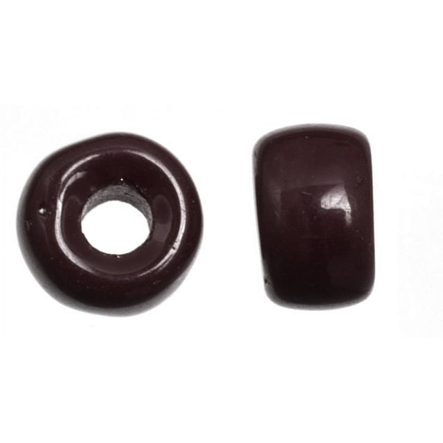 John Bead 500pcs 6mm Mini Glass Crow Beads | Opaque Wine Pony Bead