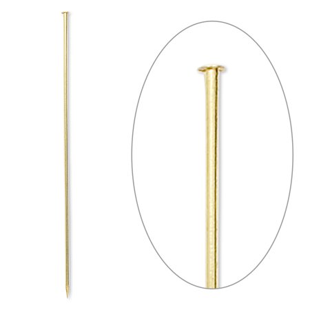 

1 PC-Stick pin gold-finished brass 3 inches 18 gauge. Sold per pkg of 10.