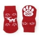 thumbnail image 4 of 4 calcetines navideños antideslizantes con diseño de reno para perro, cachorro y gato, talla S (rojo), 4 of 6