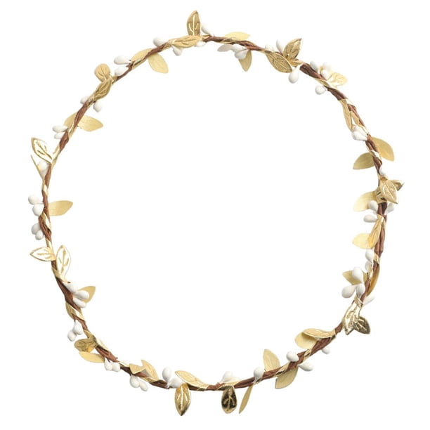 Festival De Flores Florales De Chicas Boho Boda Garland Frente Cabello Banda Para La Cabeza Oro