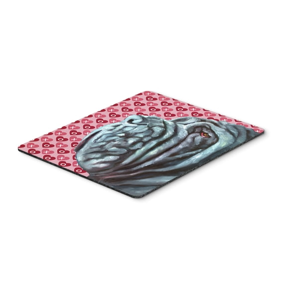 "Neapolitan Mastiff Hearts Love and Valentines Day Mouse Pad Hot Pad or Trivet"