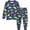 3# Navy Blue, variant on FEDPOP Toddler Boys Pajamas Bamboo Viscose Kids Long Sleeve Snug fit Soccer Printed Pjs 2pcs Set 3T