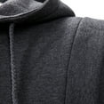thumbnail image 4 of TAIAOJING Men's Jacket Autumn And Winter Trend Solid Color Dark Long Hooded Loose Sweater Outwear Coat, 4 of 9