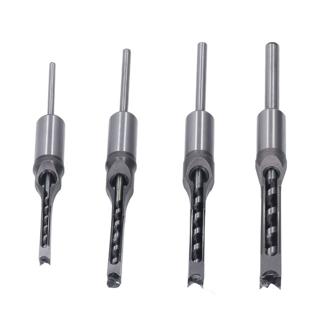 Woodworking Countersink Bit, Wear Woodworking Square Drill Bits Set 4PCS Heat Treatment High Hardness For Power Tool
