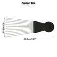 thumbnail image 4 of Unique Bargains 2 Pcs Metal Hair Pick Afro Comb for Curly Hair Afro Picks Hairdressing Styling Tool Black 8.07"x3.03", 4 of 7