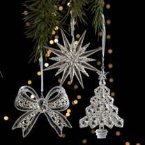 Christmas Tree Crystal Acrylic Ornament - Holiday Hanging Decor, Shimmering Pendant for Xmas Tree Window Winter Party Gift
