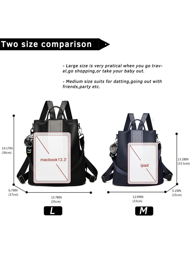 YNIQUE Nylon Anti-theft Backpack Purse, Convertible Shoulder  display picture 3