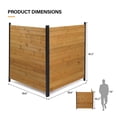 thumbnail image 7 of Zimtown Outdoor Privacy Screen Wooden Trash Can, 7 of 7