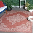 thumbnail image 2 of SAFAVIEH Courtyard Alease Medallion Indoor/Outdoor Area Rug, Red/Beige, 5'1" x 7'6", 2 of 8