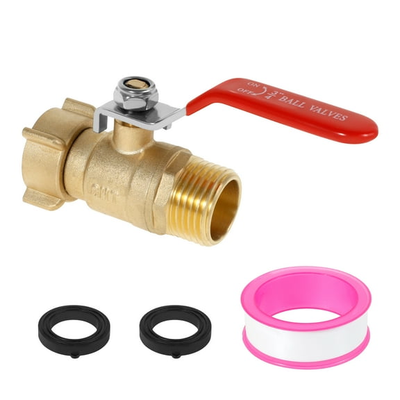 Ikoopy Garden Hose Shut Off Valve with 360 Degree Swivel Joint Heavy Duty Brass Hoses On Off Valve with Long Handle for Garden Hose