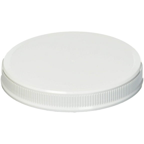 110mm Plastic Lid for Wide Mouth Jars (Pack of 4), White