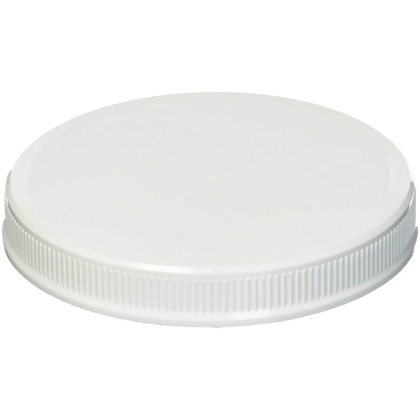 110mm Plastic Lid for Wide Mouth Jars (Pack of 4), White