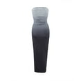 thumbnail image 7 of hotojiny Cocktail Dresses for Women Trendy Gradation Bodycon Maxi Party Club Dresses Stylish Strapless Sleeveless Ruched Tube Dresses, 7 of 7