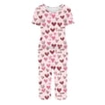 thumbnail image 3 of TIMIFIS Ensembles de Pyjama pour Femmes 2 Pcs - Pyjamas de la Saint-Valentin pour Femmes - Ensembles de Pyjamas pour Dames Manches Courtes Col Rond Haut et Pantalons Capris Ensembles de Détente, 3 of 5