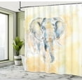 thumbnail image 4 of Ambesonne Animal Shower Curtain, Exotic Wildlife Savannah, 69"Wx75"L, Cream and Grey, 4 of 4