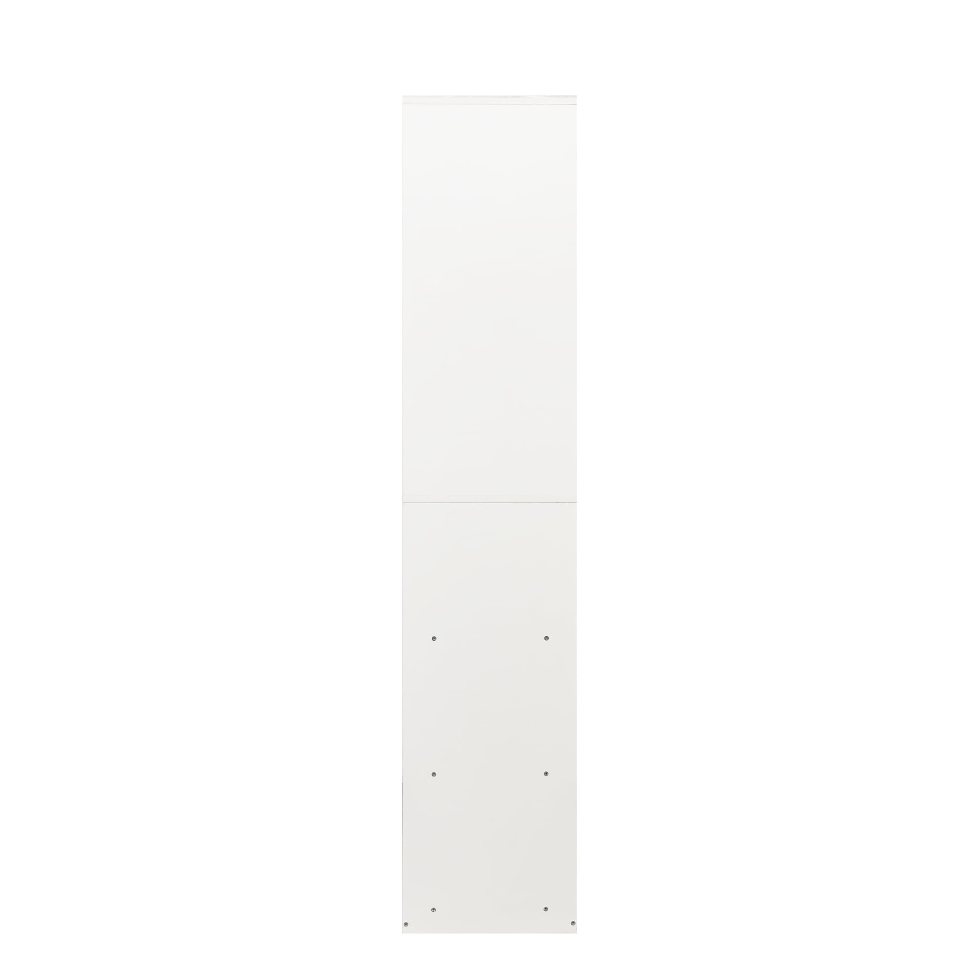 Freestanding Closet System Wardrobe with 6 Open Shelves 2 Hanging Rod 1 Drawer, White