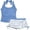 Sky Blue with Blue Sea Life Print, variant on Girls Tankini Swimsuit 2 Piece Halterneck Bathing Suit Spaghetti Straps Swim Tankini Top with Boyshort Swimwear Size 9-16