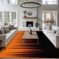 thumbnail image 4 of Burnt Orange Black Ombre Area Rug 5x7 Washable Rug Non Slip Modern Abstract Striped Gradient Large Area Rug Soft Stainresistant Indoor Floor Carpet for Living Room Bedroom Home Office Dining Room, 4 of 8