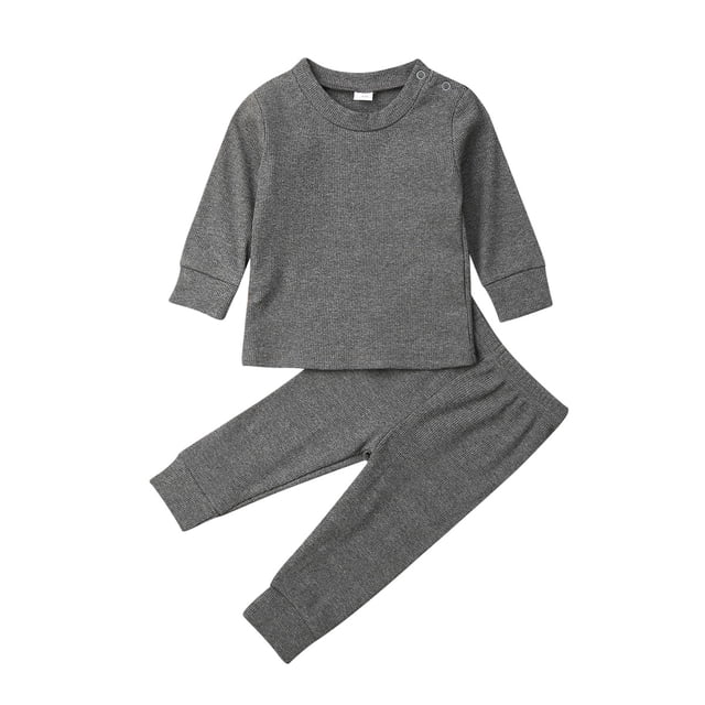 ZAXARRA Ensemble T-Shirt Col Rond + Pantalon Long Uni pour Bébé