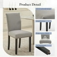 thumbnail image 6 of Upholstered Dining Chairs, Fabric Room Chair with Nailhead Trim and Sturdy Wood Legs, 6 of 9