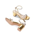 thumbnail image 4 of Sandalias DREAM PAIRS con Tacones Anchos, Tiras y Pedrería Dorada, 4 of 6