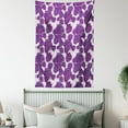thumbnail image 4 of Mauve Decor Tapestry, Unusual Vivid Allium Flower Petals Design Hippie Wild Victorian Peony Artwork, Wall Hanging for Bedroom Living Room Dorm Decor, 60W X 80L Inches, Purple White, by Ambesonne, 4 of 5