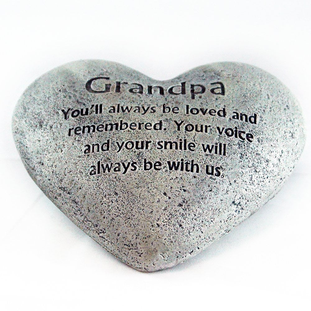 Gerson Heart Shaped Memorial Stone, Grandpa