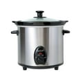 thumbnail image 4 of Brentwood Appliances Quart Slow Cooker Stainless Steel with Removeable Pot Tempered Lid, 4 of 18