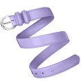 thumbnail image 2 of Falari Women Genuine Leather Belt Fashion Dress Belt With Single Prong Buckle Lavender M, 2 of 6