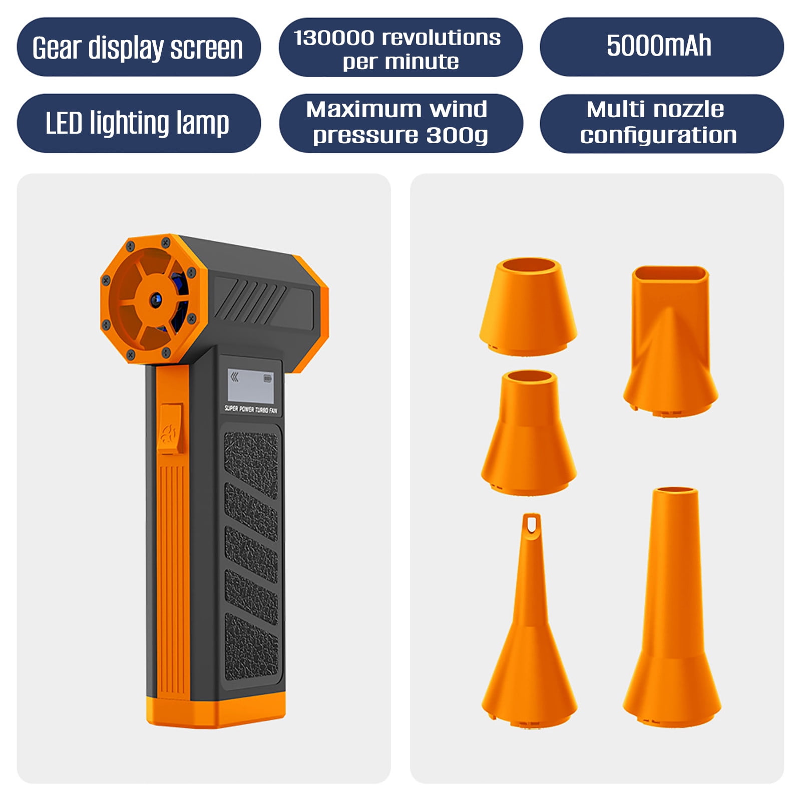 Violent Compressed Air Duster,130000RPM Rechargeable Air Blower & Vacuum Cleaner,4 Adjustable Speeds,Cordless Electric Air Duster With LED Display for Keyboard Car Outdoor,House,Car Cleaning,Camping