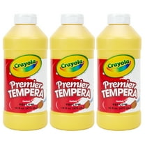 Crayola Premier Tempera Paint, 16 oz, Yellow, Pack of 3