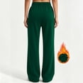 thumbnail image 5 of Women's Autumn Winter Solid Sweatpants Slit Long Trousers with Pockets, Comfortable Casual Bottoms, 5 of 8