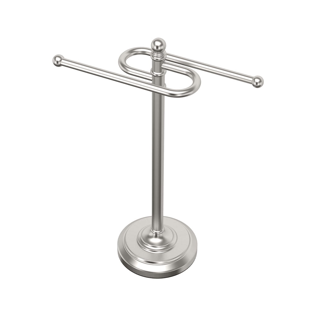 Freestanding 14 25 H Countertop S Style Hand Towel Holder Satin Nickel Com Countertop S Style Hand Towel Holder, Vanity Top Hand Towel Stand
