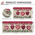 thumbnail image 3 of Valentine''s Day Kitchen Rugs Set of 2, Pink Black Love Heart Eucalyptus Leaves Arrow Kitchen Mats Decor, Anniversary Wedding Holiday Floor Door Mat Home Decorations -17x30 and 17x47 Inch, 3 of 6