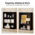 thumbnail image 5 of Gianna 3-Tier Bookshelves with Adjustable Shelves, Floor Standing Bookcase for Home & Office Storage, Black, 5 of 5