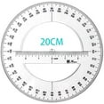 thumbnail image 2 of HUGFEGWE 360 Degree Protractor Round Ruler Gauge Angular Drafting Tools Circle Protractor for School Education Office Classroom 7.8 Inch CA919-106903, 2 of 4