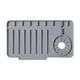 thumbnail image 1 of Protector contra salpicaduras para fregadero de cocina, manija del grifo, tapete de silicona para atrapar goteos, encimera, no apto para lavavajillas. Gris, 1 of 9